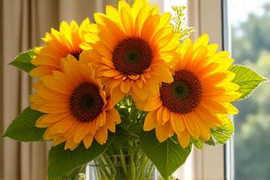 सूरजमुखी का उज्ज्वल गुलदस्ता